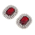thumbnail image 5 of Yunhgft Diamante Square Shoe Clips Fashion Metal Decorative Shoe Buckle Shoe Brooch - Red, 5 of 7
