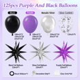 thumbnail image 2 of Kit de arco de globos FOTIOMRG, morado y negro con plata, 125 piezas, 2 of 7