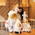 thumbnail image 4 of Muñeco de peluche de astronauta espacial, juguete de nave espacial única, almohada de peluche para niño, regalo de cumpleaños, 4 of 5
