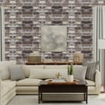 thumbnail image 2 of Mind Reader Removable Vinyl Wallpaper Peel and Stick Self Adhesive Wallpaper 17.75" X 393.7" Water-resistant Contact Paper Shelf Liner, Brown Brick, 2 of 7