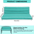 thumbnail image 4 of SDJPOI Outdoor Porch Swing Cushions, 4" Thick 3 Seater swing replacement cushions, 63'' Waterproof Bench Cushions with Backrest & Ties for Patio Furniture, 4 of 7