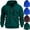 1 Green, variant on Bazeneo Quarter Zip Jumper Men Autumn Fleece Gym Hoodie Long Sleeve Relaxed Fit Hooded Sweatshirts Drawstring Pullover Comfy Sportswear Mens Daily Wear with Pocket