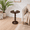Scorch Burnt, variant on The Wooden Town Hand-Carved Solid Wood End Table, Modern Accent Side Table for Living Room, Bedroom & Office, White Wash Finish, 18" x 22"