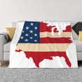 thumbnail image 1 of Fotbe American Flag Map Manta de Franela con Estampado, Manta Ultrasuave para Cama, Sofá, Auto, Hipoalergénica y Antibolitas-60"x50", 1 of 6