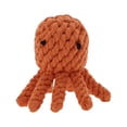 thumbnail image 1 of Juguete de masticar en forma de pulpo para cachorros, cuerda de algodón trenzada duradera para limpiar los dientes, color naranja, 1 of 7