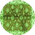 thumbnail image 1 of Ahgly Company Indoor Round Oriental Green Traditional Area Rugs, 7' Round, 1 of 4