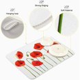 thumbnail image 4 of Dish Drying Mat Red Poppy Flower Kitchen Dish Pads Super Absorbent Microfiber Dish Drying Rack Pads Safe Heat-resistant Kitchen Counter Mat,16x18 Inch, 4 of 7