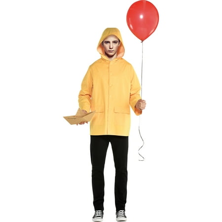 It Georgie Costume for Men, Standard Size, Includes a Raincoat and a Paper Boat