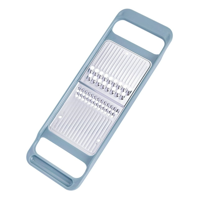 Fesfesfes Double-Sided Vegetable Grater Adjustable Thickness Stainless Steel Shredder for Potatoes, Radish & Cheese Non-Slip Suction Base with Finger Guard