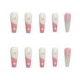 thumbnail image 3 of Uñas postizas acrílicas rosas con diseño chino brillante, uñas postizas para baile de graduación, uñas TaiChi para mujer (24 piezas), 3 of 5