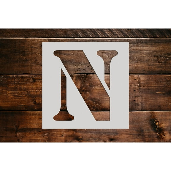 Letter N Stencil - Art and Wall Stencils (6"x6")