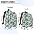 thumbnail image 2 of Disketp Vintage Blue Flowers Mochila de Lona Estampada, Mochila Escolar de Viaje Ligera para Estudiantes y Portátil-Medium, 2 of 5