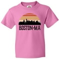 thumbnail image 3 of Inktastic Boston Massachusetts Skyline Sunset Youth T-Shirt, 3 of 5