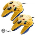 thumbnail image 2 of 2 Pack N64 Controller,Gamepad Joystick Replacement for Ultra N64 Video Game Consoles N64 System,Yellow, 2 of 8