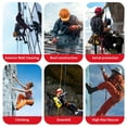 thumbnail image 2 of Professional Half Body Safety Belt - Heavy-Duty Polyester Climbing Harness with Adjustable Straps, Red Accents & Metal Buckles for Tree Climbing, Rappelling, Outdoor Adventure Activities, 2 of 9