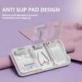 thumbnail image 5 of Pill Crusher Cutter Splitter, SOATUTO 3 in 1 Multi-Functional Pill Cutter Crusher, Portable Travel Purse Pill Box Case Holder, Medicine Grinder Container for Cutting Vitamin Tablet - White, 5 of 10