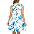thumbnail image 5 of ZQUUVOU Women's Casual Summer Dress Floral Print Sleeveless Neck Knee Length Skirt Beach Dress Multicolor, 5 of 5