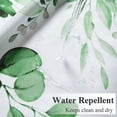thumbnail image 4 of Hunter Green Shower Curtain Watercolor Eucalyptus Leaves Nature Bathroom Decor Shower Curtain Set, Vine Botanical Shower Curtain Vintage Emerald Green Bath Curtain Water Repellent 72 Length Long, 4 of 6