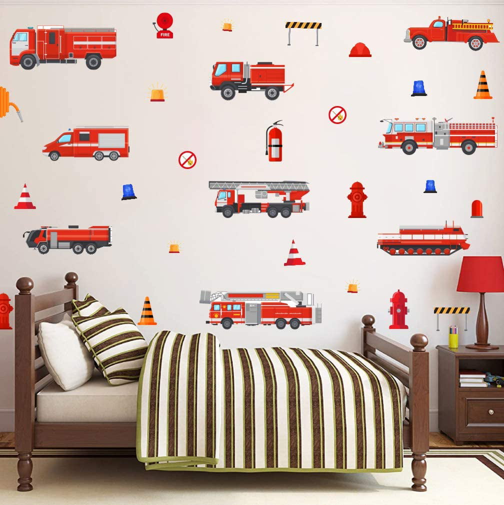 Fireman Sam Light Switch Surround Sticker Skin Theme Graphic Decal Bedroom Kids 
