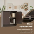 thumbnail image 6 of Giantex  Bathroom Cabinet Wall Mounted, Over The Toilet Storage Cabinet, Medicine Cabinet w/Towel Bar, Brown, 6 of 7