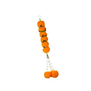 LAIQIEN Marigold Garlands Artificial Marigold Flower Garlands for Pooja Wedding Decoration