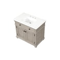 thumbnail image 5 of Belmont Home Astoria 37" Quartz Top Wood Bathroom Vanity with Sink in Gray, 5 of 12