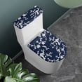 thumbnail image 2 of HELLHERO Cherry Blossom Toilet Cover Set & Bathroom Toilet Cover Set with Soft Polyester Fabric for Dustproof, Washable, 2 of 7