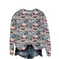 thumbnail image 6 of asdoklhq Christmas Fall Sweatshirts for Women Casual Round Neck Christmas Printed Long Sleeve Pullover Knitted Multicolor S, 6 of 6