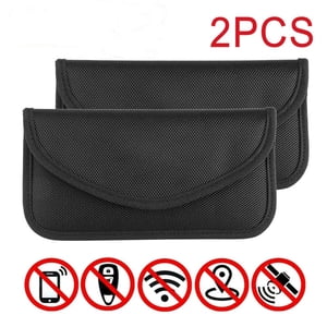 Faraday Bags for Phones  Cell Phone Signal Blocking Bag  RFID Phone Case Faraday Bag for Phone & Key Fob(2 Pack)