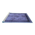 thumbnail image 2 of Ahgly Company Machine Washable Indoor Rectangle Oriental Blue Industrial Area Rugs, 3' x 5', 2 of 4