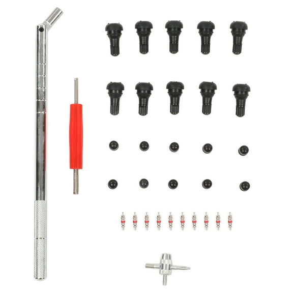 Tire Repair Kit,33 Pcs Tire Valve Tire Valve Stem Installer Tire Valve Stem Tool Masterfully Created