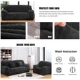thumbnail image 4 of Velvet Sofa Slipcover Stretch Couch Covers for 3 Cushion Couch Thick Soft Sofa Cover Furniture Protector Couch Covers for Pet ,Form Fit Couch Slipcover, 4 of 9