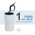 thumbnail image 3 of CBB60 60uF Capacitores de Funcionamiento, AC 450V 2 Cables 50/60Hz Cilindro 90x48mm, 1Conjunto, 3 of 5