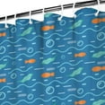thumbnail image 3 of Colorful Tropical Fish Shower Curtain 72x72 Inch, Cartoon Marine Animal Theme Waterproof Bath Curtain with Hooks for Kids or Ocean-Inspired Decor, 3 of 5