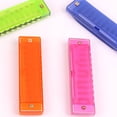 thumbnail image 3 of OUNONA Orange Plastic Harmonica Instrument 10 Hole Streamlined Design for Beginners and Musical Playing, 3 of 4