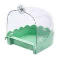 thumbnail image 3 of Bird Bath Tub, Hanging Parrot Bathing Pool, Cage Mounted Bird Bath for Cockatiels Budgies, Plastic Splash Guard Design with Transparent Window, Non-Slip, Easy Clean Indoor Bird Accessory, 3 of 7