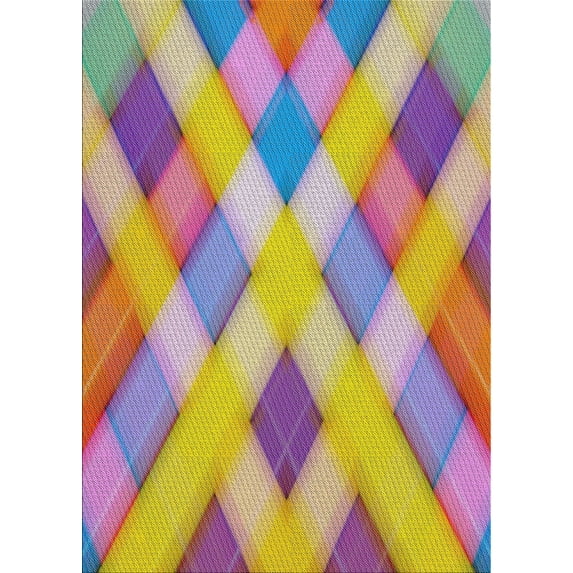 Ahgly Company Indoor Rectangle Patterned Raspberry Purple PAT1617X Area Rugs, 5' x 8'