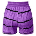 thumbnail image 6 of Blmnix Beach Shorts for Women with Pockets Purple Board Spandex Striped High Waisted Casual Shorts for Women,XL, 6 of 6