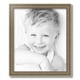thumbnail image 2 of ArtToFrames 16" x 19" Aged White Gold Picture Frame, 16x19 inch Silver Wood Poster Frame (WOM-2036),  Pack, 2 of 7