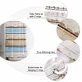 thumbnail image 5 of Vintage Blue Brown Shower Curtains for Bathroom Waterproof Fabric Bath Curtains Decor Bath Tub Curtain Retro Country Shabby Wood Grain Decorative Shower Curtain Sets with 12 Hooks, 72x72 Inch, 5 of 6