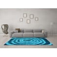 thumbnail image 3 of Ahgly Company Indoor Rectangle Abstract Light Blue Modern Area Rugs, 8' x 10', 3 of 4