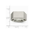 thumbnail image 7 of Titanium Polished and Brushed Signet Ring Size: 11; for Adults and Teens; for Women and Men, 7 of 7