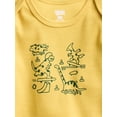 thumbnail image 3 of Wonder Nation Baby Boys' Graphic Cotton Bodysuit with Long Sleeves, Sizes 0M-24M, 3 of 3