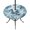 Indigo, variant on Round Outdoor Tablecloth with Umbrella Hole and Zipper, Khaki Starfish Tablecloth with Elastic Waterproof, Coral Shell Ocean Vintage Coastal Patio Table Covers for 31" - 35" Picnic Pool Tables