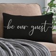 thumbnail image 5 of Farmhouse Throw Pillow Cover 12x20 Inch Be Our Guest Pillow Cover Beige Cozy Relax Decorations Lumbar Decorative Pillow Case for Home Guest Room Bedroom Essentials Couch Sofa Bed Decor, 5 of 6