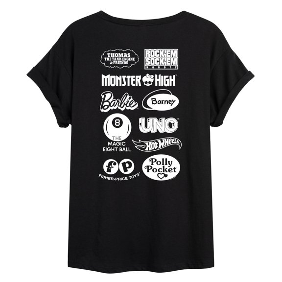 Mattel - 80Th Logos Oversized  - Women's Oversized T-Shirt