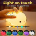 thumbnail image 5 of Luz nocturna LED Hmwy para niños, recargable por USB, de silicona, para dormir, control táctil (blanco cálido), 5 of 5