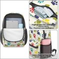 thumbnail image 4 of Dog Paw Print Beige Pattern 17" Waterproof Oxford School Backpacks for Teens, S-Shape Padded Straps, for School, Travel, Hiking, Camping, 4 of 5