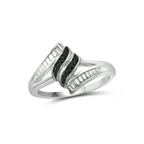 JewelersClub 0.925 Sterling Silver 1.00 Carat Black diamond Ring for Women | Diamonds for Everyday Womens Wear