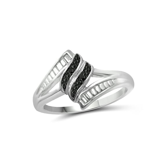 JewelersClub 0.925 Sterling Silver 1.00 Carat Black diamond Ring for Women | Diamonds for Everyday Womens Wear